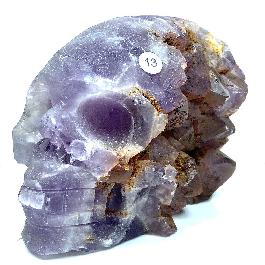 Amethyst Cluster Skull Carved Healing Living Minerals Gemstone Minerals Room Decoration