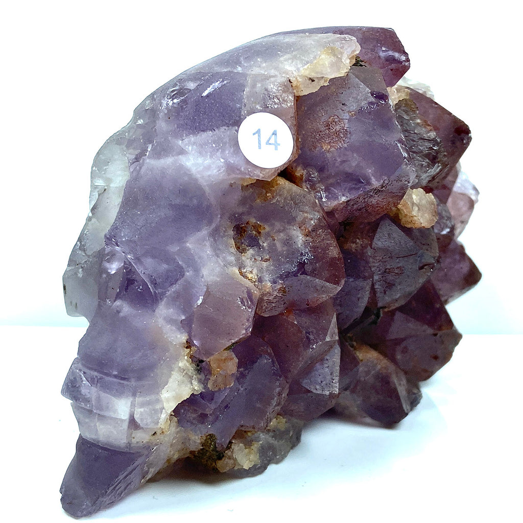 Amethyst Cluster Skull Carved Healing Living Minerals Gemstone Minerals Room Decoration