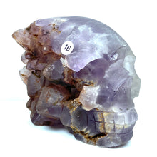 Load image into Gallery viewer, Amethyst Cluster Skull Carved Healing Living Minerals Gemstone Minerals Room Decoration