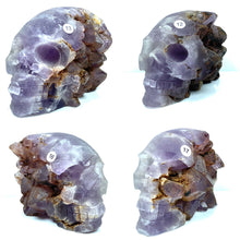 Load image into Gallery viewer, Amethyst Cluster Skull Carved Healing Living Minerals Gemstone Minerals Room Decoration