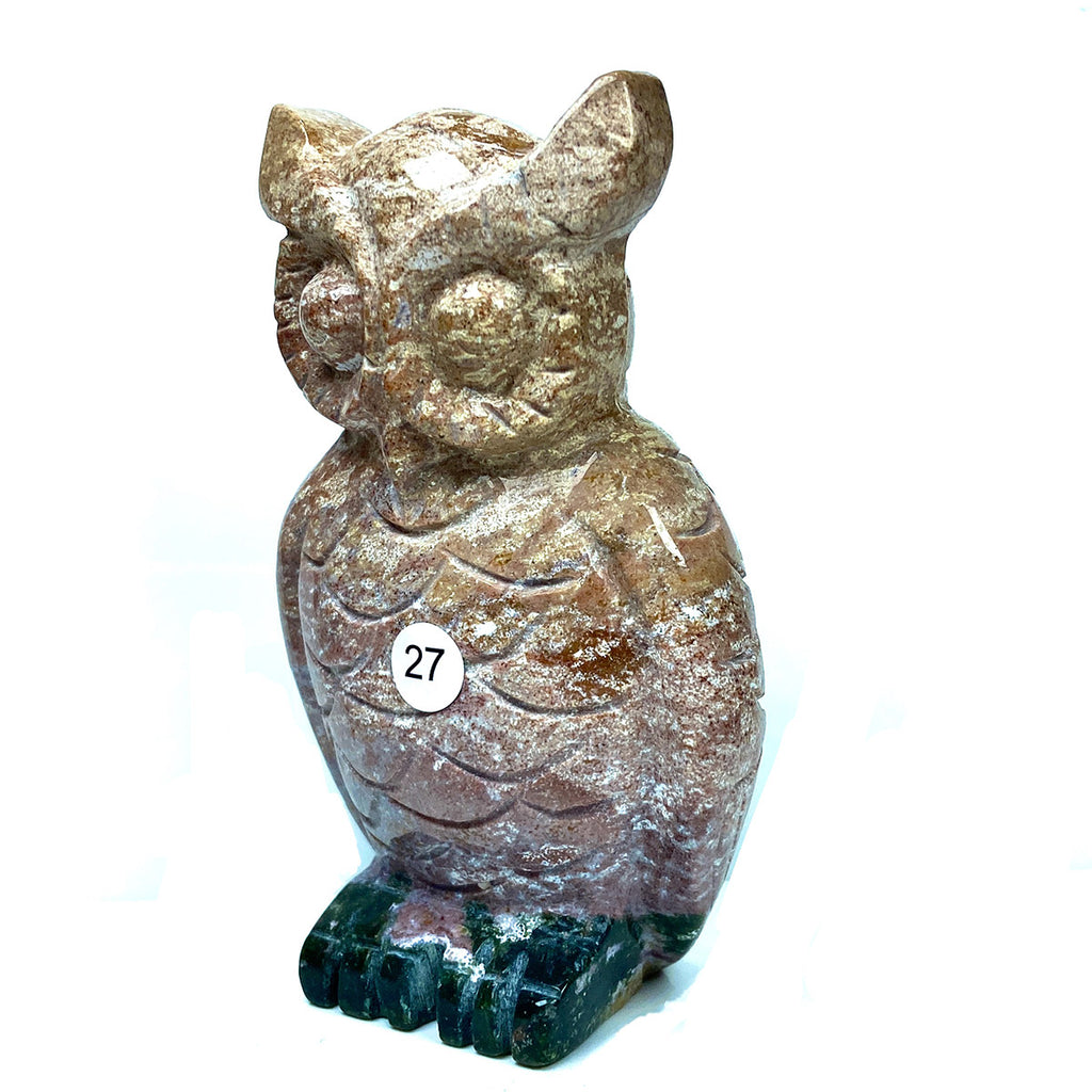 Ocean Jasper Wolf Elephant Owl Carving Crystal Animal Healing Energy Stone Fashion Home Decoration