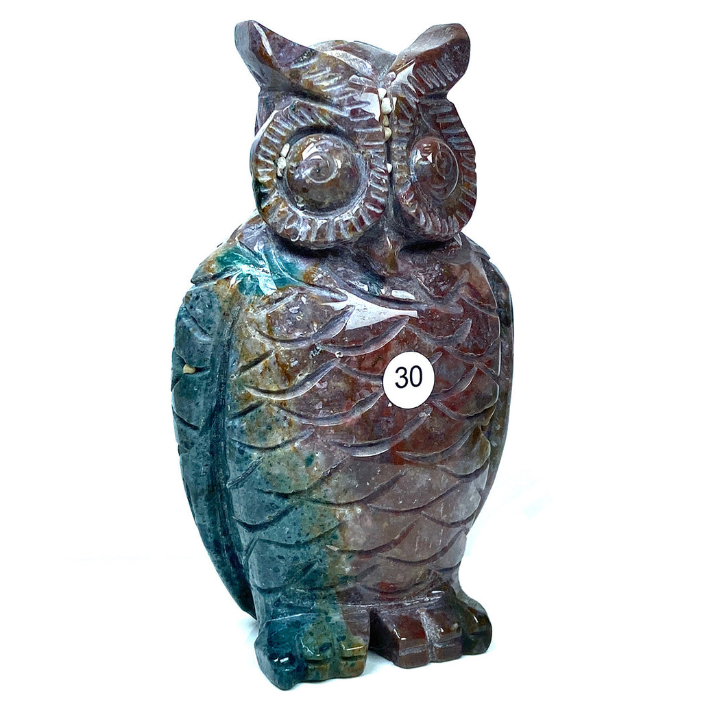 Ocean Jasper Wolf Elephant Owl Carving Crystal Animal Healing Energy Stone Fashion Home Decoration