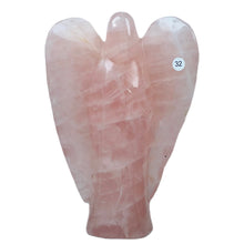 Load image into Gallery viewer, Crystal Angel Statue Hand Carved Rose Quartz Angel Model Healing Quartz Home Decor