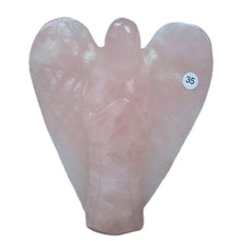 Load image into Gallery viewer, Crystal Angel Statue Hand Carved Rose Quartz  Model