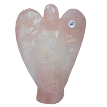 Load image into Gallery viewer, Crystal Angel Statue Hand Carved Rose Quartz  Model