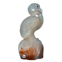 Load image into Gallery viewer, Fire Quartz Flamingo Bird Gemstone Healing Crystal Animal Figurine Reiki Carved Stones Room Decoration