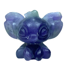 Load image into Gallery viewer, Orange Calcite Carved Cartoon Character Statue Pikichu Fluorite Stitch Sculpture