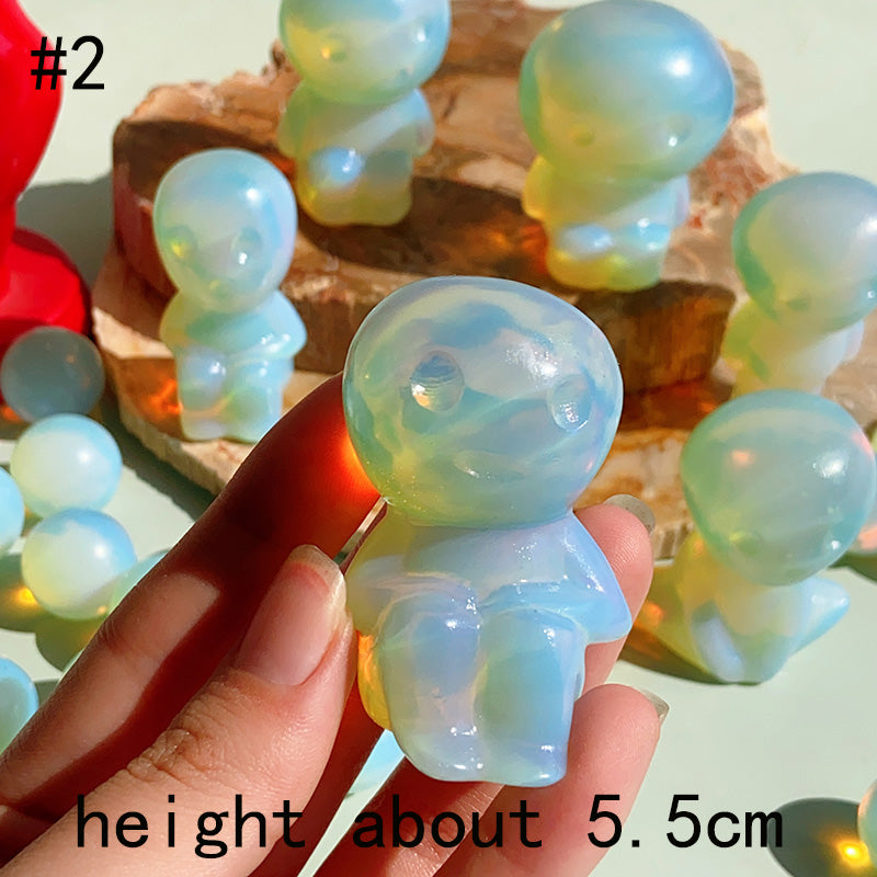 Cute Opalite Alien Ghost Carvings