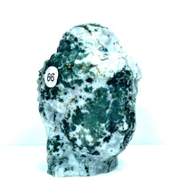 Load image into Gallery viewer, Moss Agate Buddha Head Crystal Healing Carving Figurine Polished Green Gemstones Sculpture Crafts Home Decor