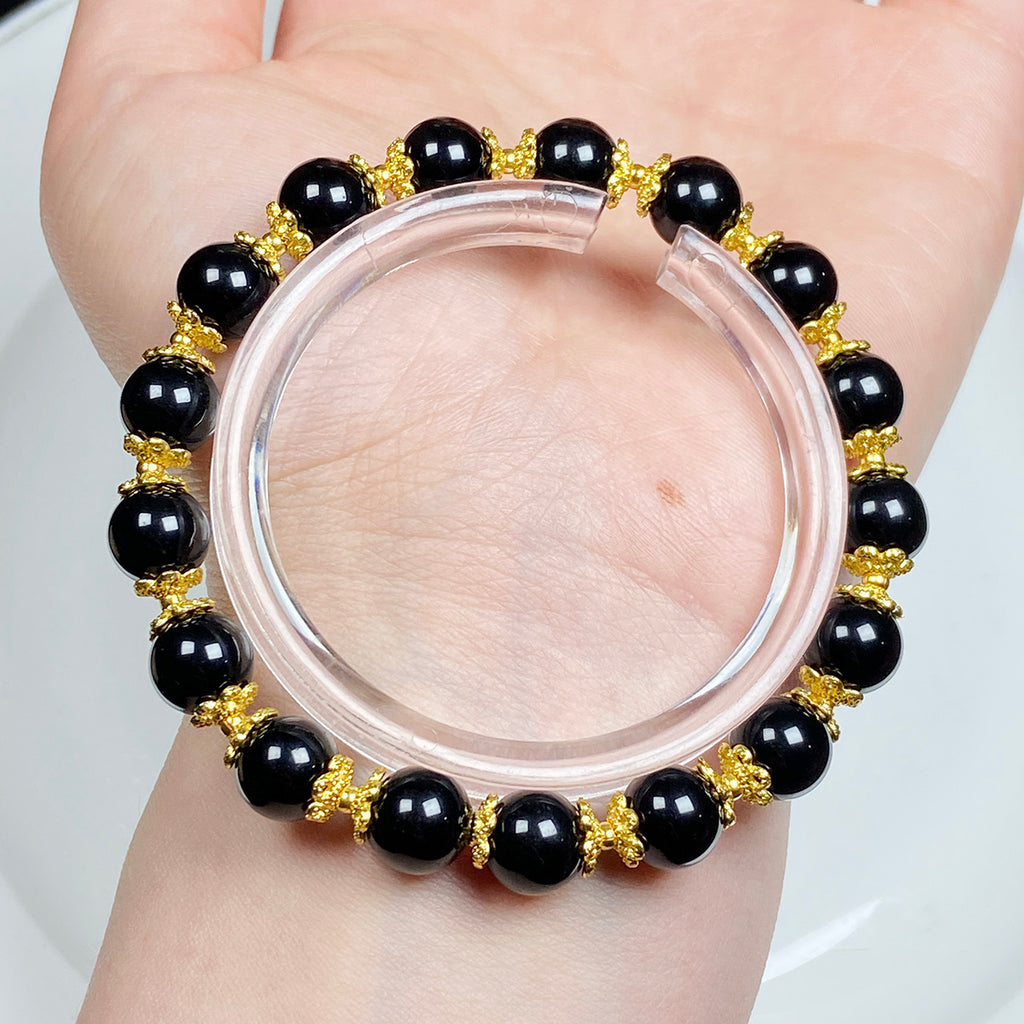 Obsidian Bracelet Ladies Men's Simple Fashion Beaded Blessing Healing Jewelry