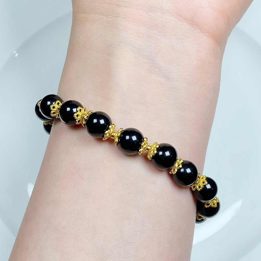 Obsidian Bracelet Ladies Men's Simple Fashion Beaded Blessing Healing Jewelry