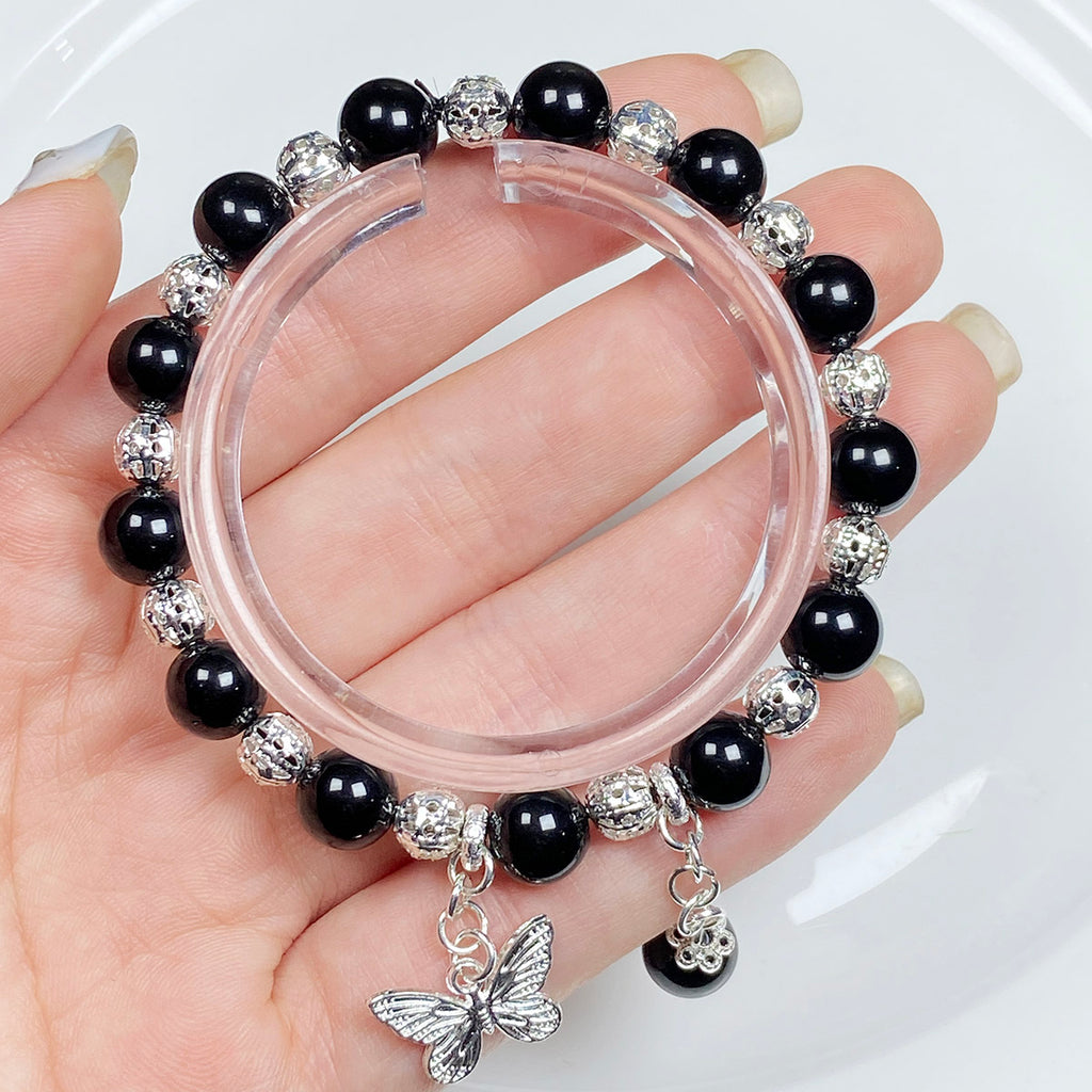 Crystal Jewelry Obsidian Bracelet Butterfly Accessories