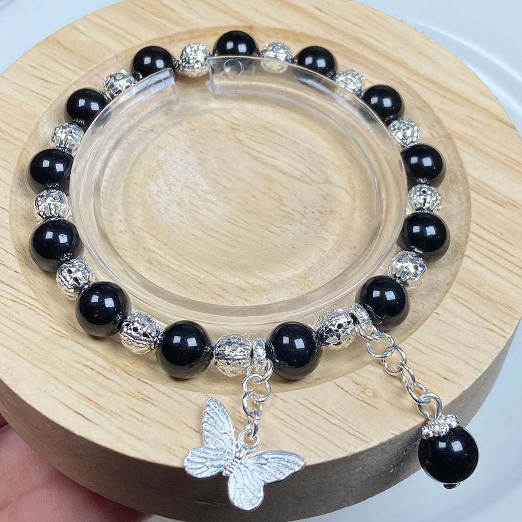 Crystal Jewelry Obsidian Bracelet Butterfly Accessories