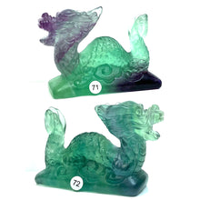 Load image into Gallery viewer, Fluorite Dragon Crystal Animal Carving Clear Quartz Crafts Healing Energy Stone Fashion Home Decoration