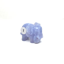 Load image into Gallery viewer, Hand Carved Blue Lace Agate Elephant Figurine crystal Animal Statue Craft Chakra Meditation Home Decor