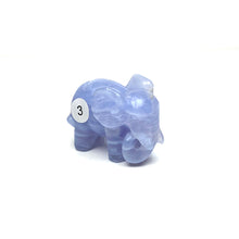 Load image into Gallery viewer, Hand Carved Blue Lace Agate Elephant Figurine crystal Animal Statue Craft Chakra Meditation Home Decor