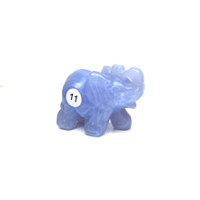 Load image into Gallery viewer, Hand Carved Blue Lace Agate Elephant Figurine crystal Animal Statue Craft Chakra Meditation Home Decor