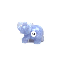 Load image into Gallery viewer, Hand Carved Blue Lace Agate Elephant Figurine crystal Animal Statue Craft Chakra Meditation Home Decor