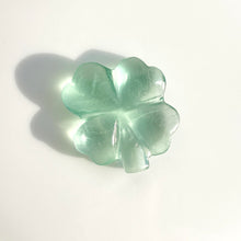 Load image into Gallery viewer, Green Fluorite Four Leaf Clover Crystal Carvings