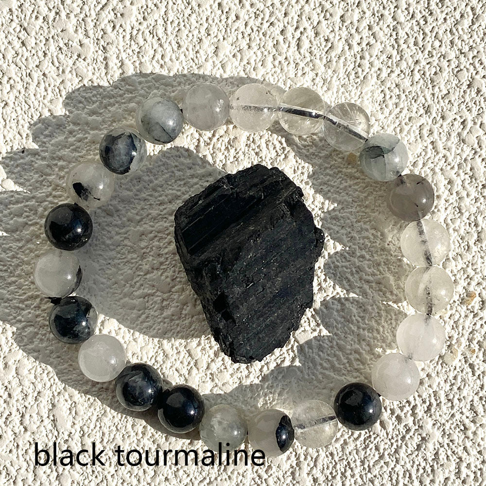 Different Materials Crystal Bracelet & Raw Stone Set