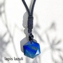 Load image into Gallery viewer, Green Aventurine &amp; Lapis Lazuli &amp; Obsidian  David Star Pendant