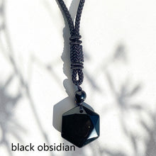 Load image into Gallery viewer, Green Aventurine &amp; Lapis Lazuli &amp; Obsidian  David Star Pendant