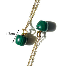 Load image into Gallery viewer, Mini Malachite Apple Shape Pendant