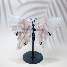 Load image into Gallery viewer, 1Set Orange &amp; Fluorite &amp; Amethyst &amp; Blue onxy &amp; Selenite &amp; Golden Healer &amp; Fire Quartz Carved  Gift bButterfly Wings Home Energy Crystal Decorative Crafts