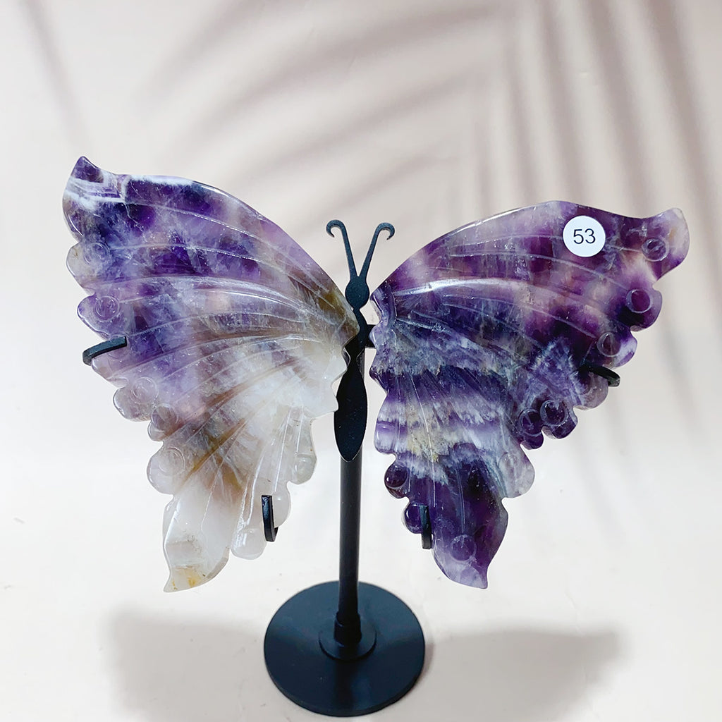 Dream Amethyst Butterfly Wings Home Decoration Crystal Crafts Healing Energy Gemstone Home Furnishings Gift