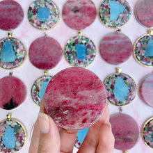 Load image into Gallery viewer, Rhodonite Pendants &amp; Aquamarine With Tourmaline Pendants