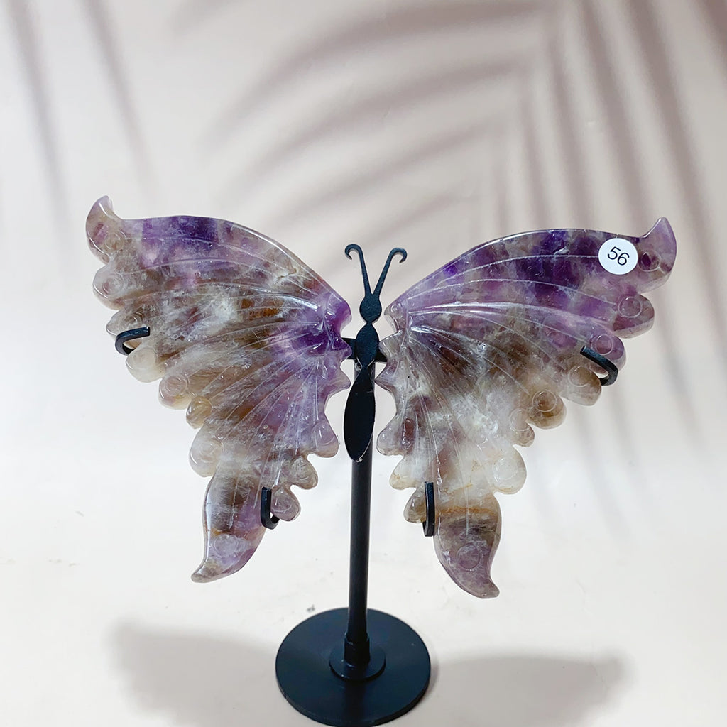 Dream Amethyst Butterfly Wings Home Decoration Crystal Crafts Healing Energy Gemstone Home Furnishings Gift