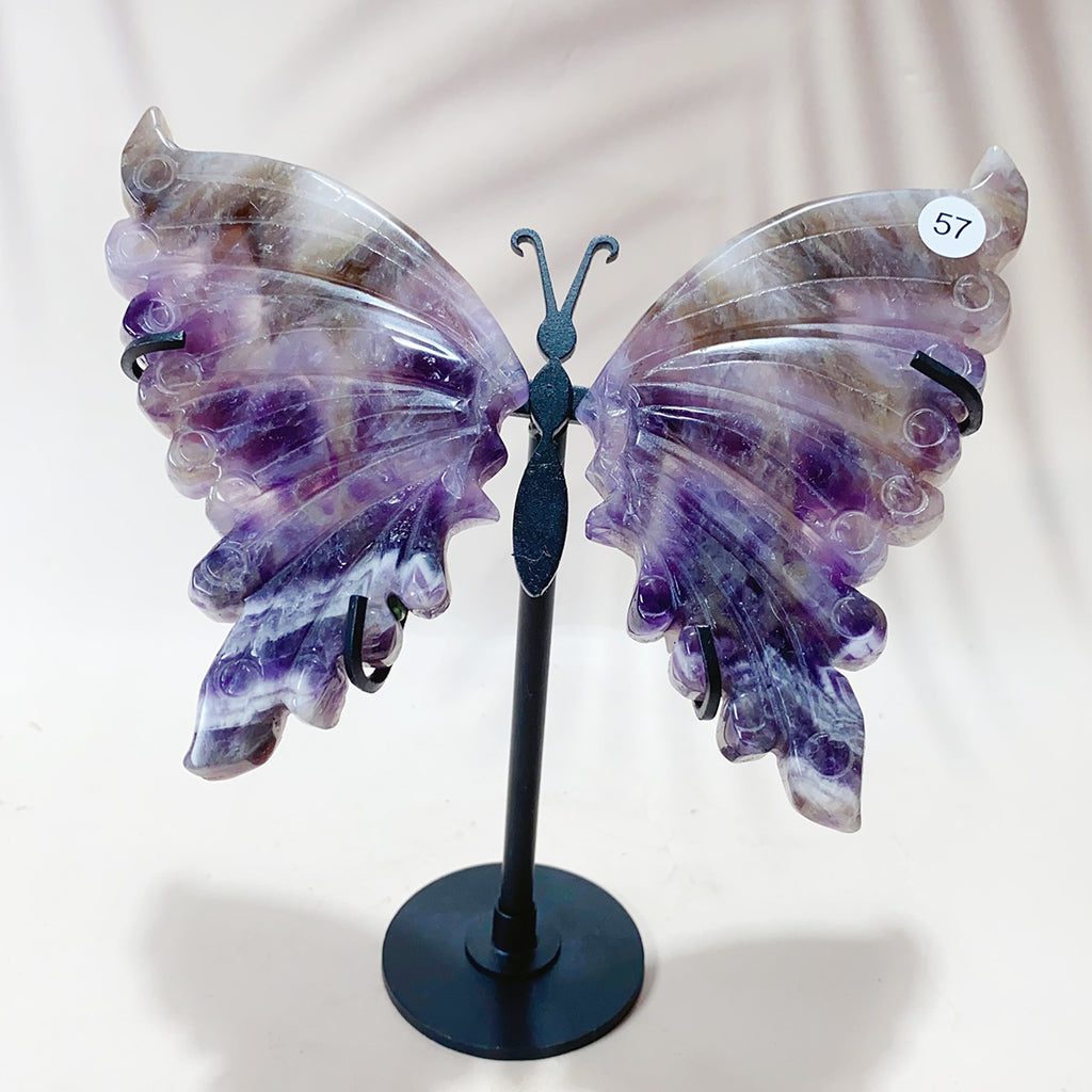 Dream Amethyst Butterfly Wings Home Decoration Crystal Crafts Healing Energy Gemstone Home Furnishings Gift