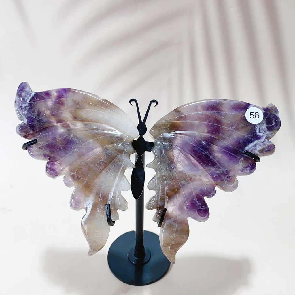 Dream Amethyst Butterfly Wings Home Decoration Crystal Crafts Healing Energy Gemstone Home Furnishings Gift