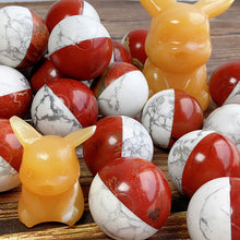 Load image into Gallery viewer, Pokémon Ball （Howlite &amp; Red Jasper）