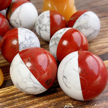 Load image into Gallery viewer, Pokémon Ball （Howlite &amp; Red Jasper）