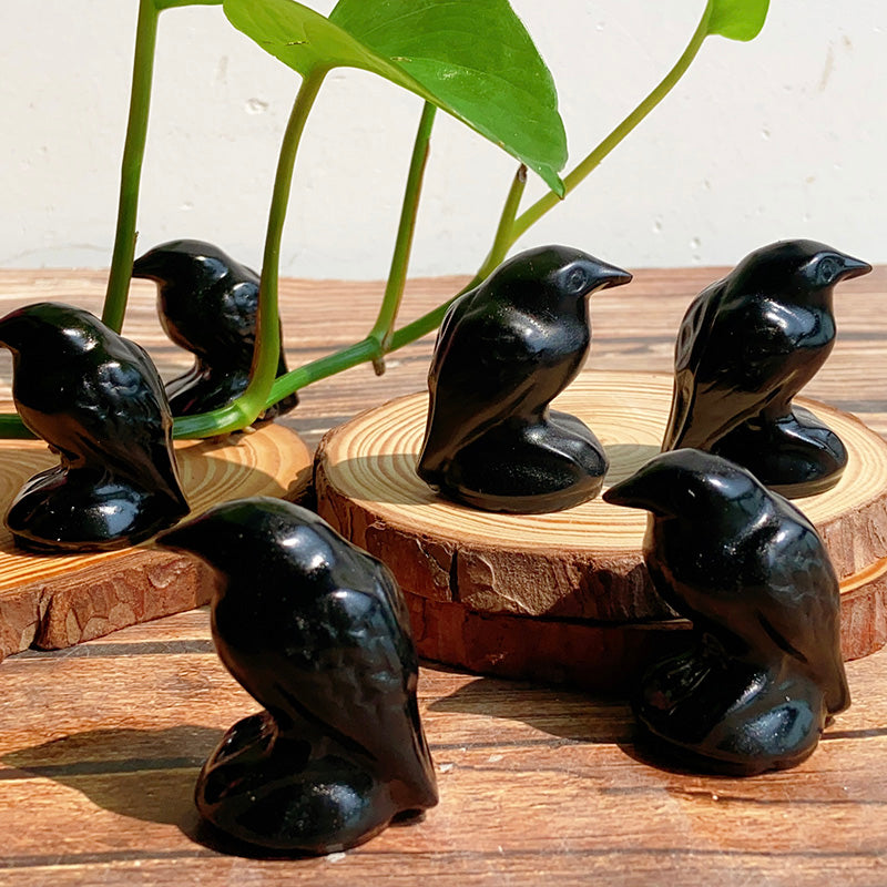 Black Obsidian Birds (Crow)