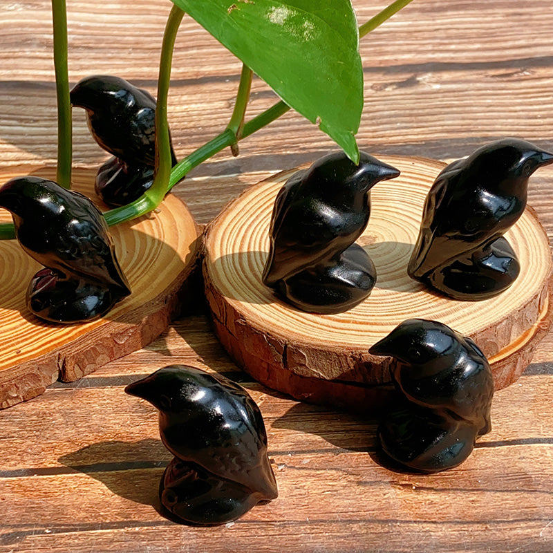 Black Obsidian Birds (Crow)