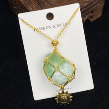 Load image into Gallery viewer, crystal tumble &amp; raw stone chain pendant