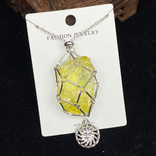 Load image into Gallery viewer, crystal tumble &amp; raw stone chain pendant