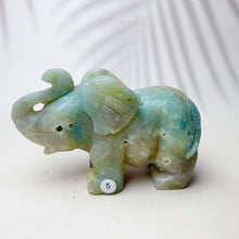 Load image into Gallery viewer, Natural Caribbean Crystal Gemstone Sculpture Animal Elephant Room Decoration Piece Reiki Energy Home Decoration Crafts Gift