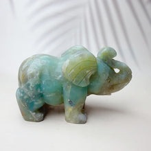 Load image into Gallery viewer, Natural Caribbean Crystal Gemstone Sculpture Animal Elephant Room Decoration Piece Reiki Energy Home Decoration Crafts Gift