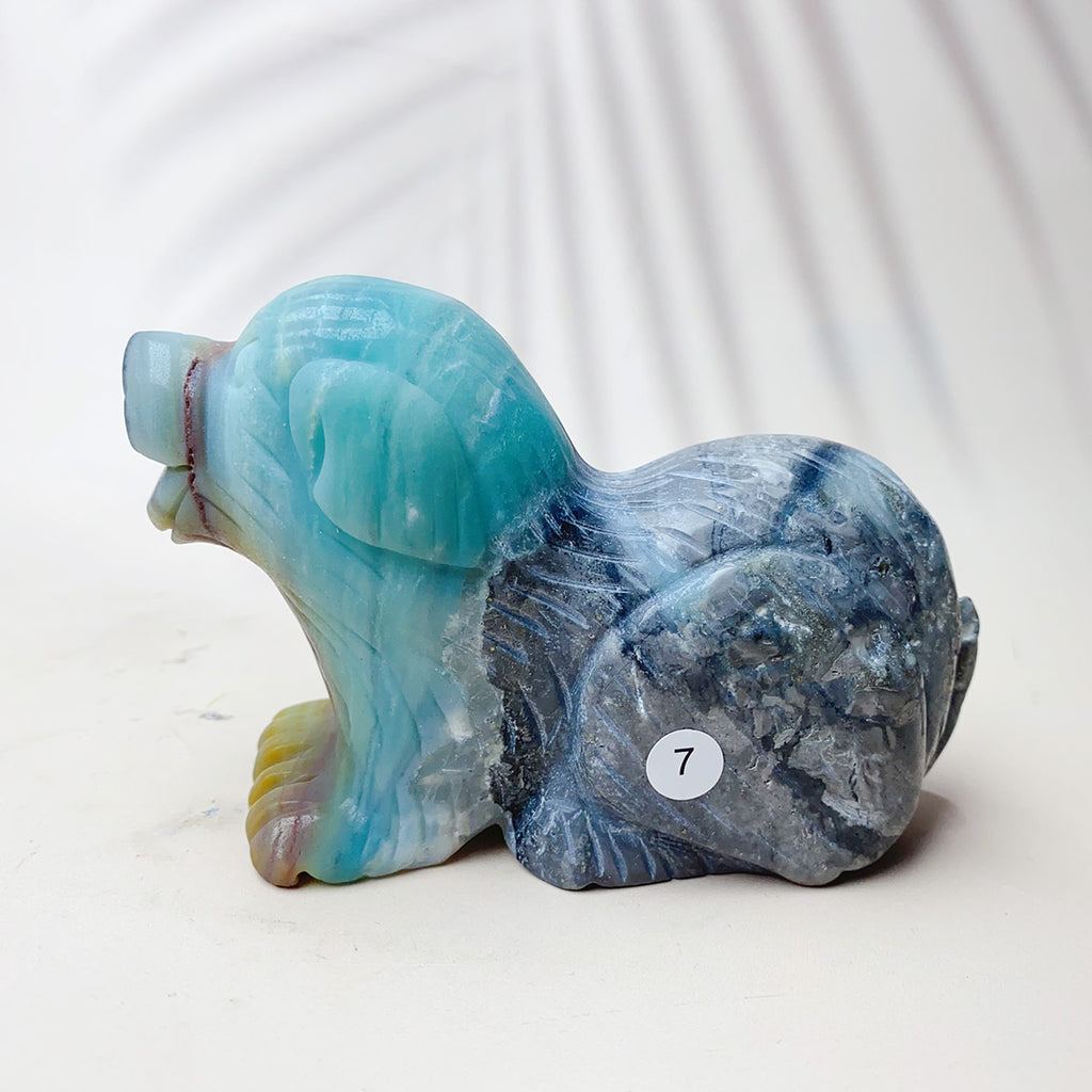 Caribbean Crystal Carving Animal  Puppy