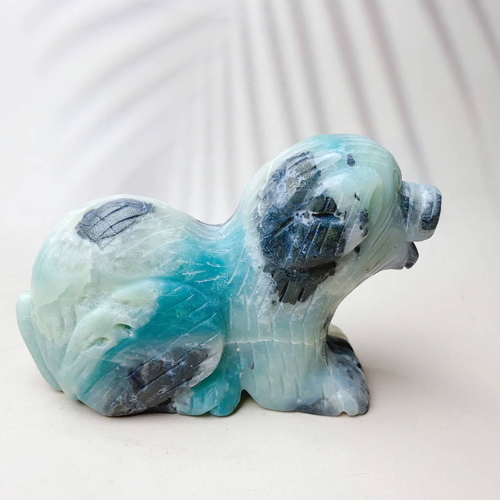 Caribbean Crystal Carving Animal  Puppy