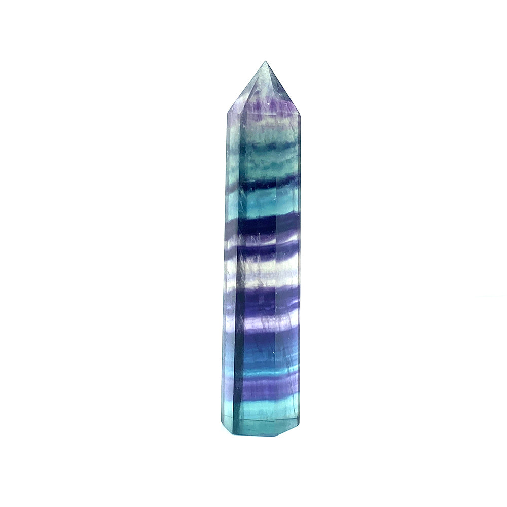 Small Size Rainbow Fluorite Tower / Point