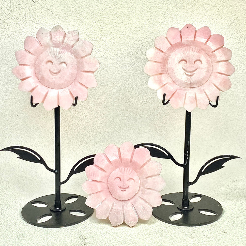 Pink Opal Smile Sun Flower Set