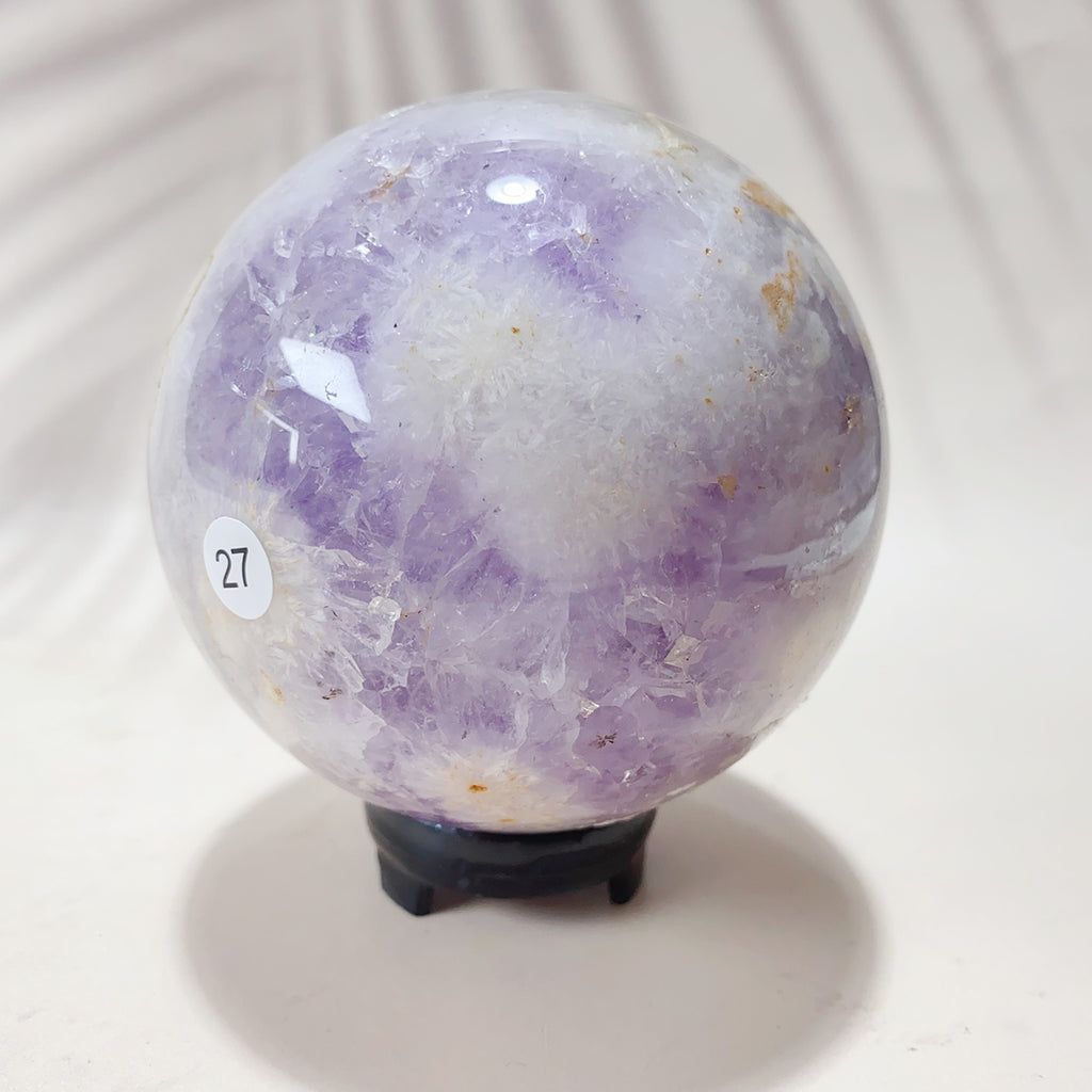 Natural Pink Amethyst Sphere Reiki Crystal Healing Energy Office Home Decoration Arts And Crafts Gift