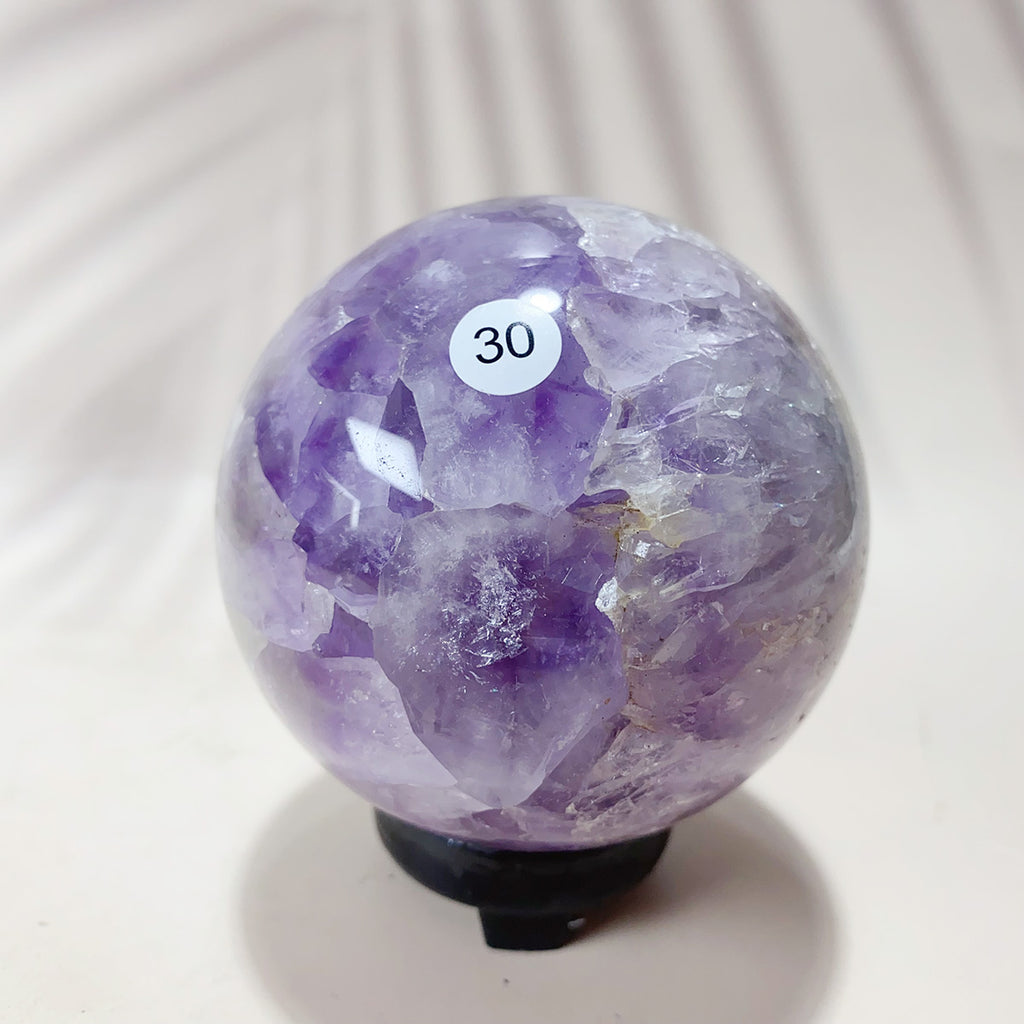 Natural Pink Amethyst Sphere Reiki Crystal Healing Energy Office Home Decoration Arts And Crafts Gift