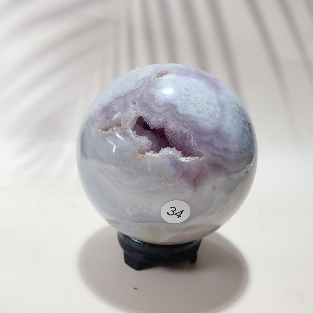 Natural Pink Amethyst Sphere Reiki Crystal Healing Energy Office Home Decoration Arts And Crafts Gift