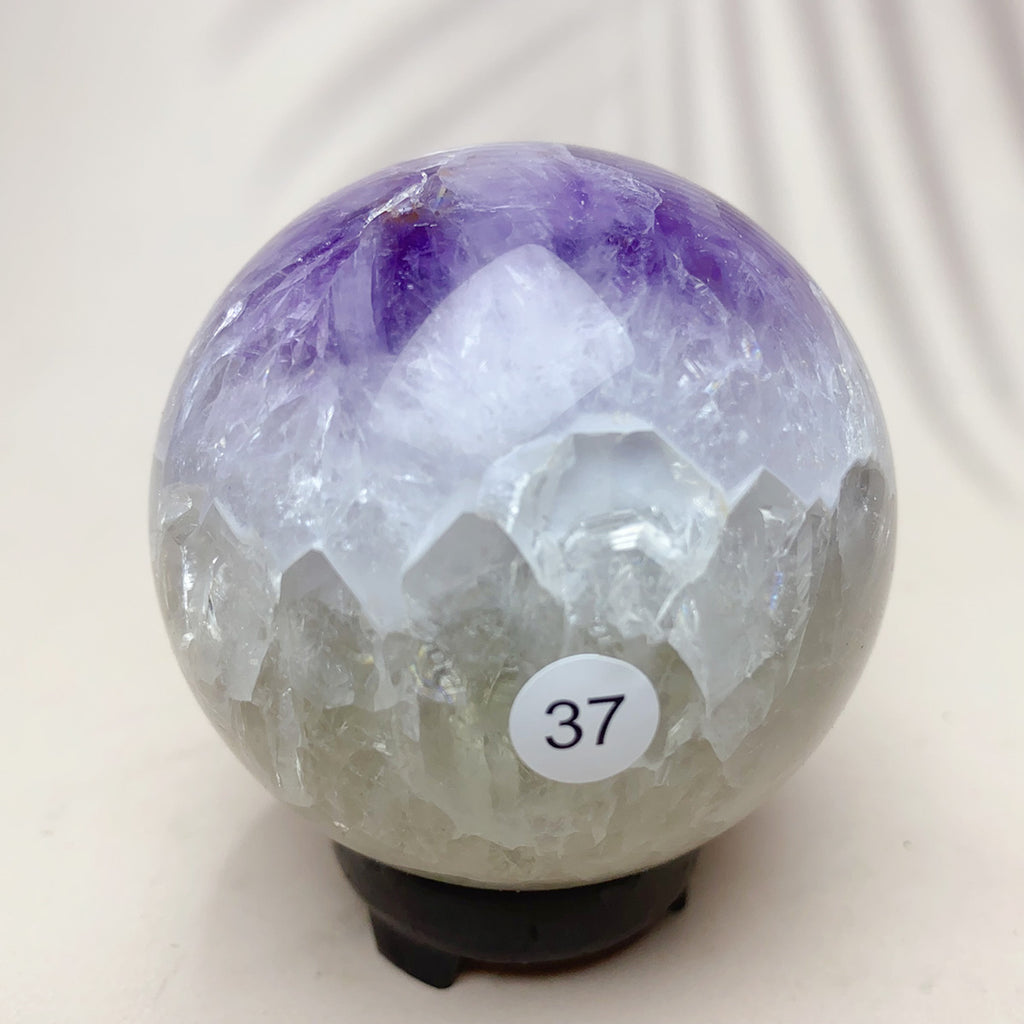 Natural Pink Amethyst Sphere Reiki Crystal Healing Energy Office Home Decoration Arts And Crafts Gift