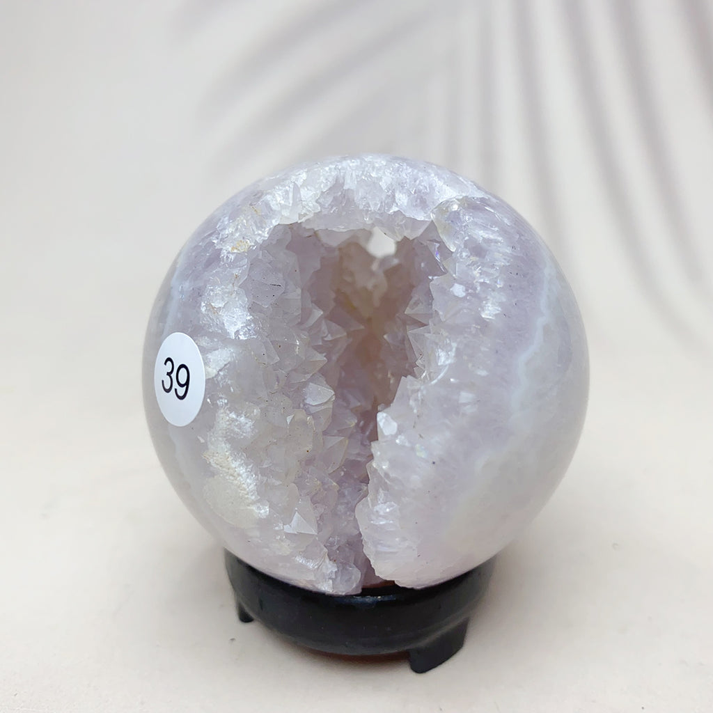 Natural Pink Amethyst Sphere Reiki Crystal Healing Energy Office Home Decoration Arts And Crafts Gift